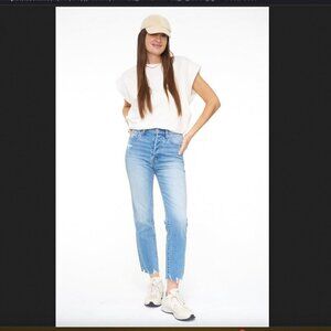 Charlie High Rise Classic Straight Ankle Jean - Wave Vintage